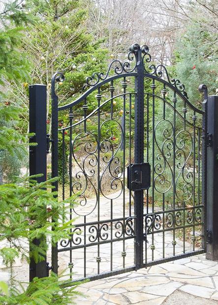 Kavisli Üst Çift Kanat Bahçe Kapısı, Ferforje Bahçe Kapısı | Özbir Ferforje